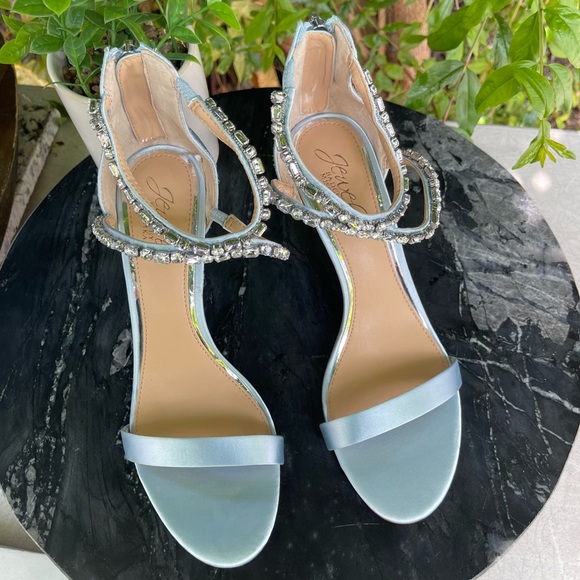 Badgley Mischka Celine Stiletto Heel sky blue size 8.5 - Picture 3 of 10